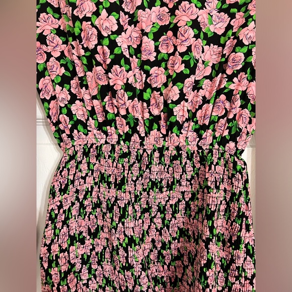 Zara Rose Floral Bodycon Mini long sleeve dress - Picture 5 of 5